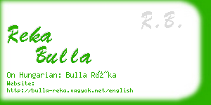 reka bulla business card